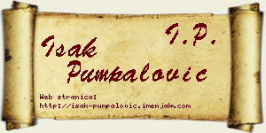Isak Pumpalović vizit kartica